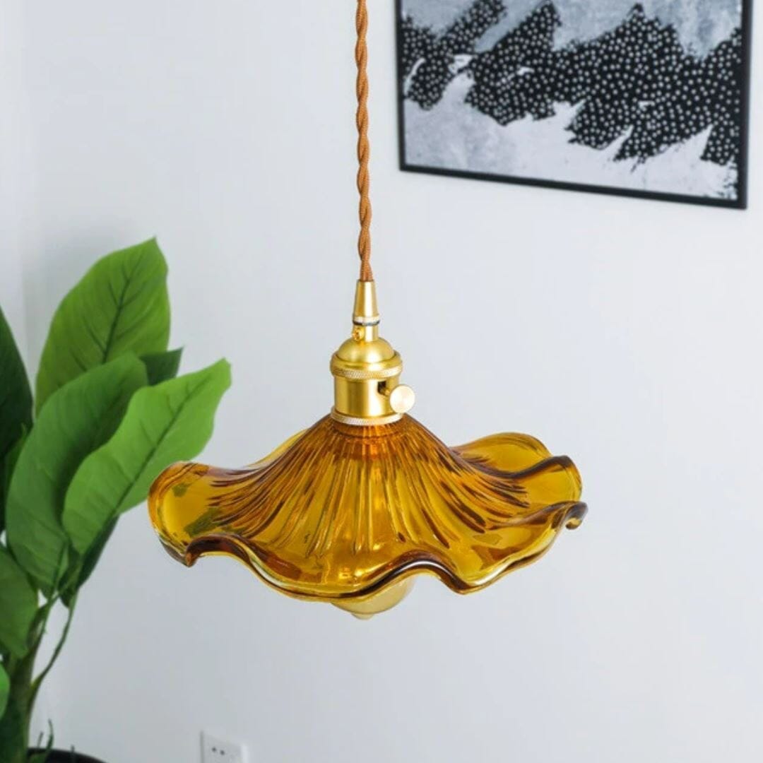 Lustre Pendente de Luxo Floral Vintage Retrô