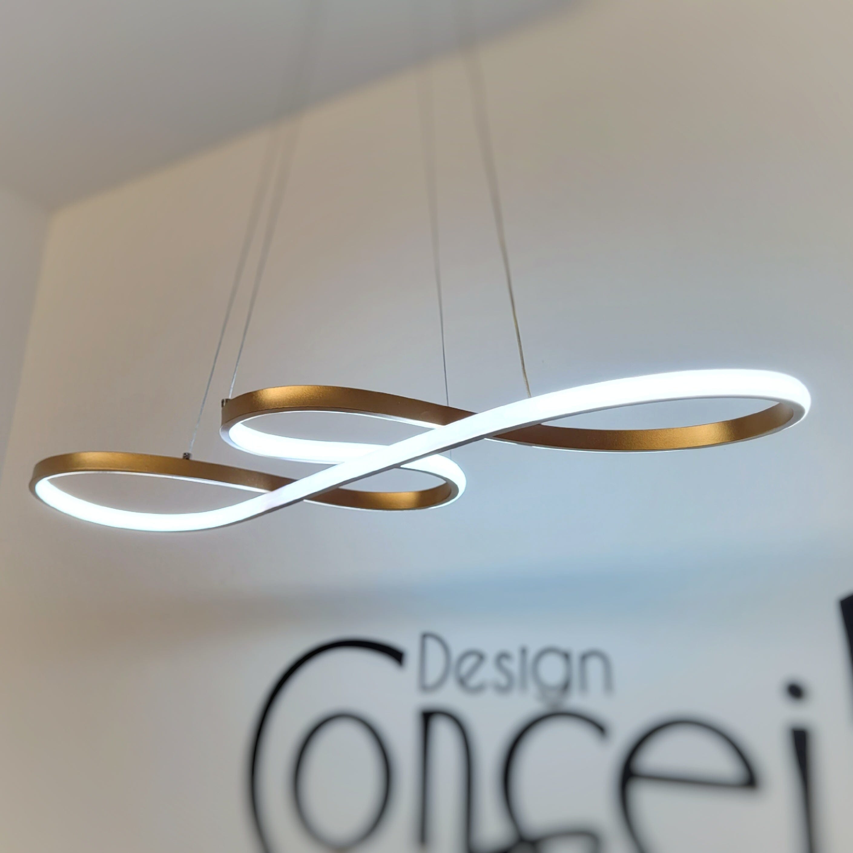 Lustre Pendente Enlace Infinity em Led