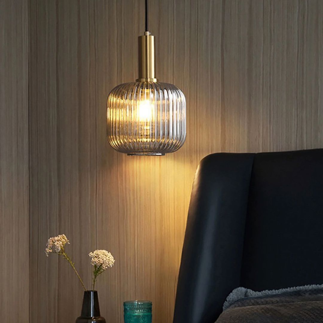 Lustre Pendente Luxuoso Retrô Glass Gray