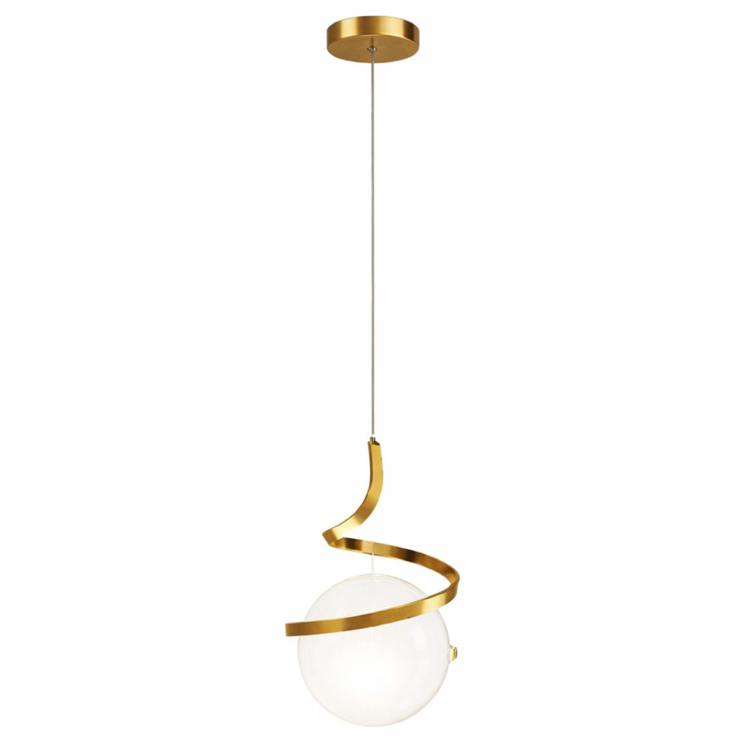 Lustre Pendente Orbit Spiral em LED