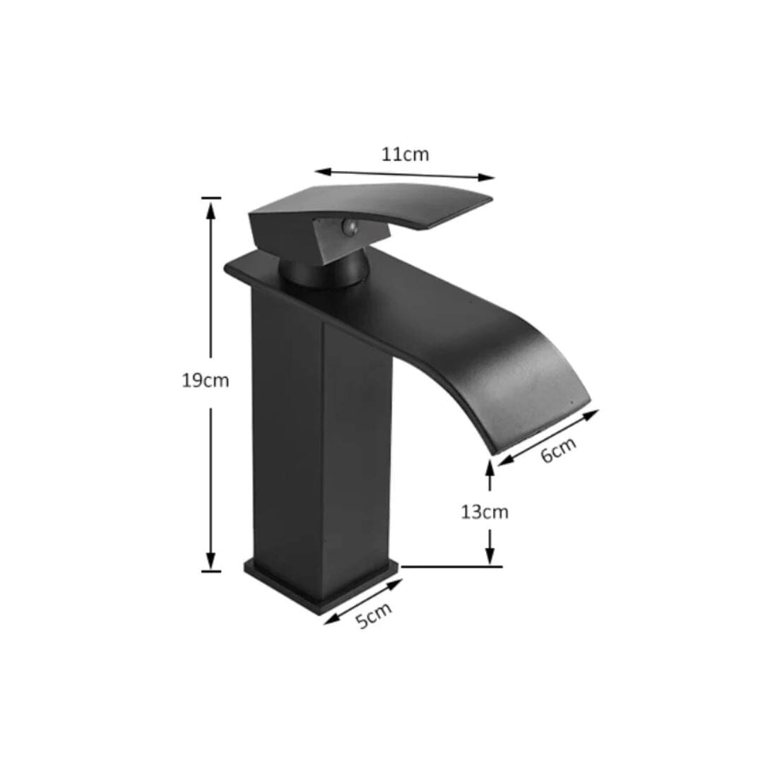 Torneira Monocomando Cascata Slim 19cm - Aço inoxidável e Água Quente e Fria