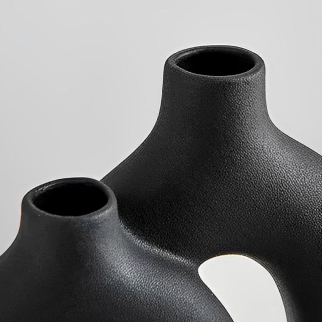 Vaso Duplo Toils Boho de Cerâmica