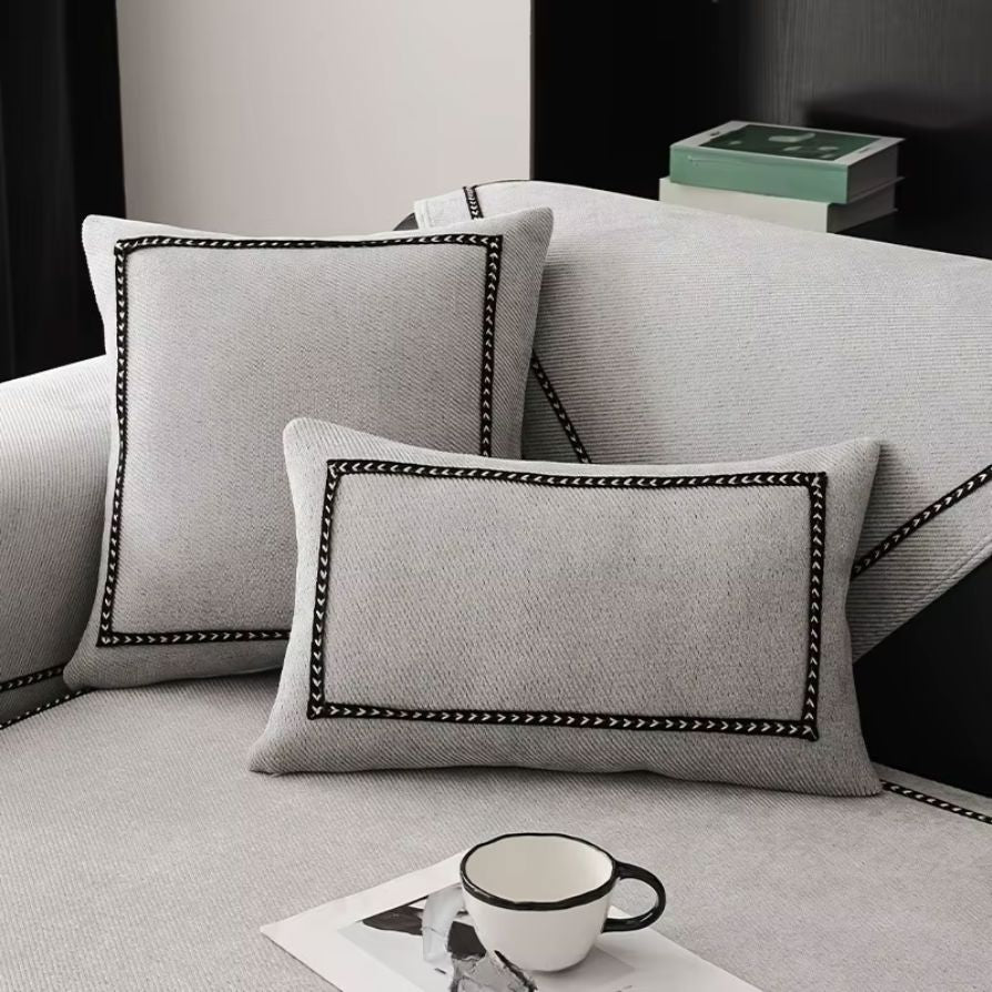 Capa de Sofá Chenille Supreme Soft Gray – Antiderrapante e Proteção