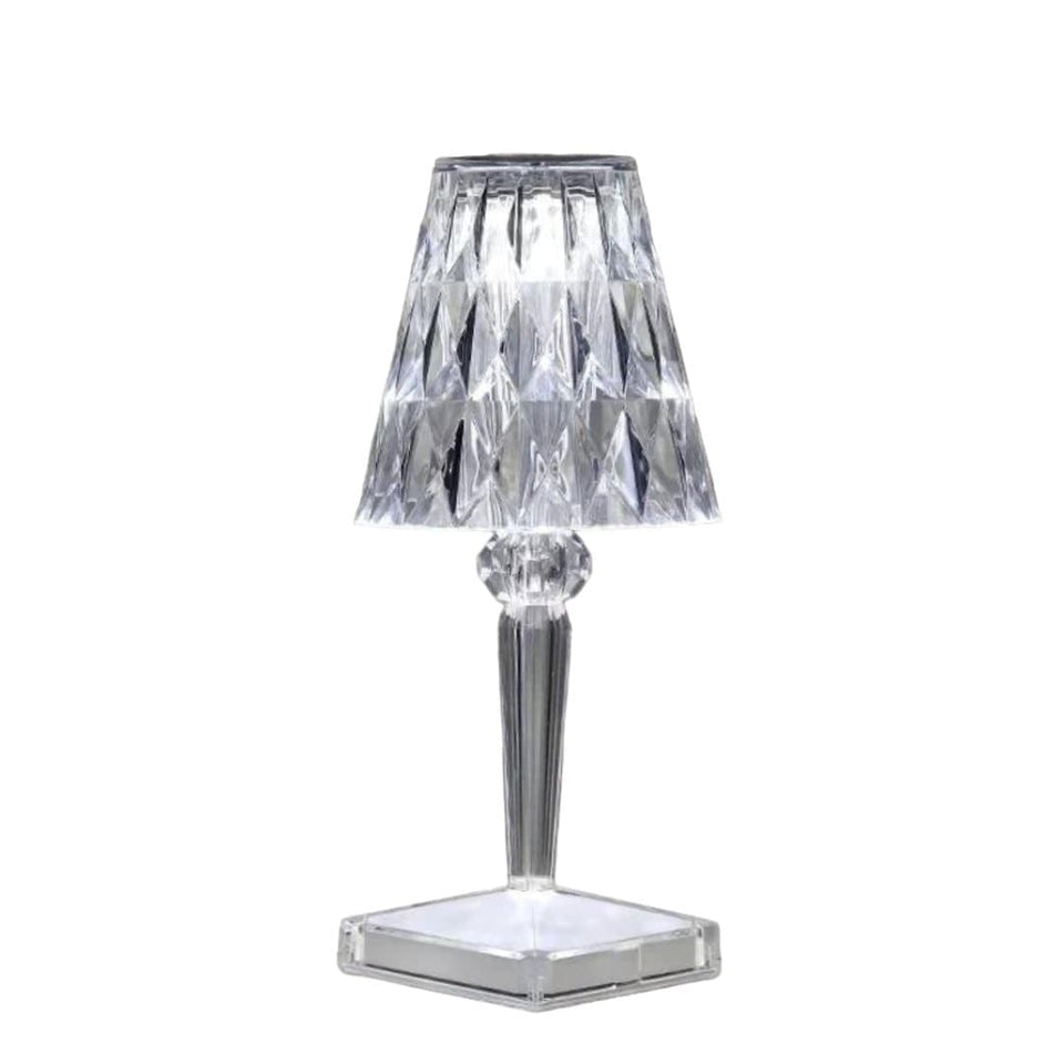 Loja Capricho Abajur - 0031 Luminária Vintage Cristal Touch de Mesa em Led - 16 Cores e Controle Remoto