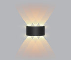 Loja Capricho Arandela 0005 Preto / 3 feixes de luz Luminária Arandela de Parede 4 Feixes de Luz para Jardim Escada