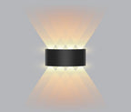 Loja Capricho Arandela 0005 Preto / 4 feixes de luz Luminária Arandela de Parede 4 Feixes de Luz para Jardim Escada