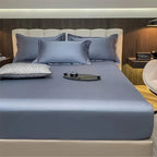 Loja Capricho Cama - 0002 Azul / Casal (180x200x30cm) Jogo de Cama Sweet Moon - 4 Peças
