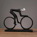 Loja Capricho Prata Escultura Contemporânea Abstrata Ciclista