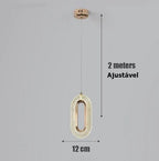 Loja Capricho Pendente - 0020 Lustre Pendente de Luxo Cristal Oval