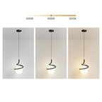 Loja Capricho Pendente - 0036 Lustre Pendente Orbit Spiral em LED