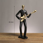 Loja Capricho Resina - 0027 Guitarrista Escultura Minimalista e Moderna Cia Musical