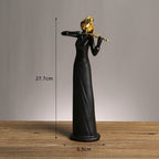 Loja Capricho Resina - 0027 Violinista Escultura Minimalista e Moderna Cia Musical