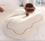 Loja Capricho Tapete - 0006 80x120cm Tapete Decorativo Orgânico Abstrato Irregular Minimalista - Lux Comfort