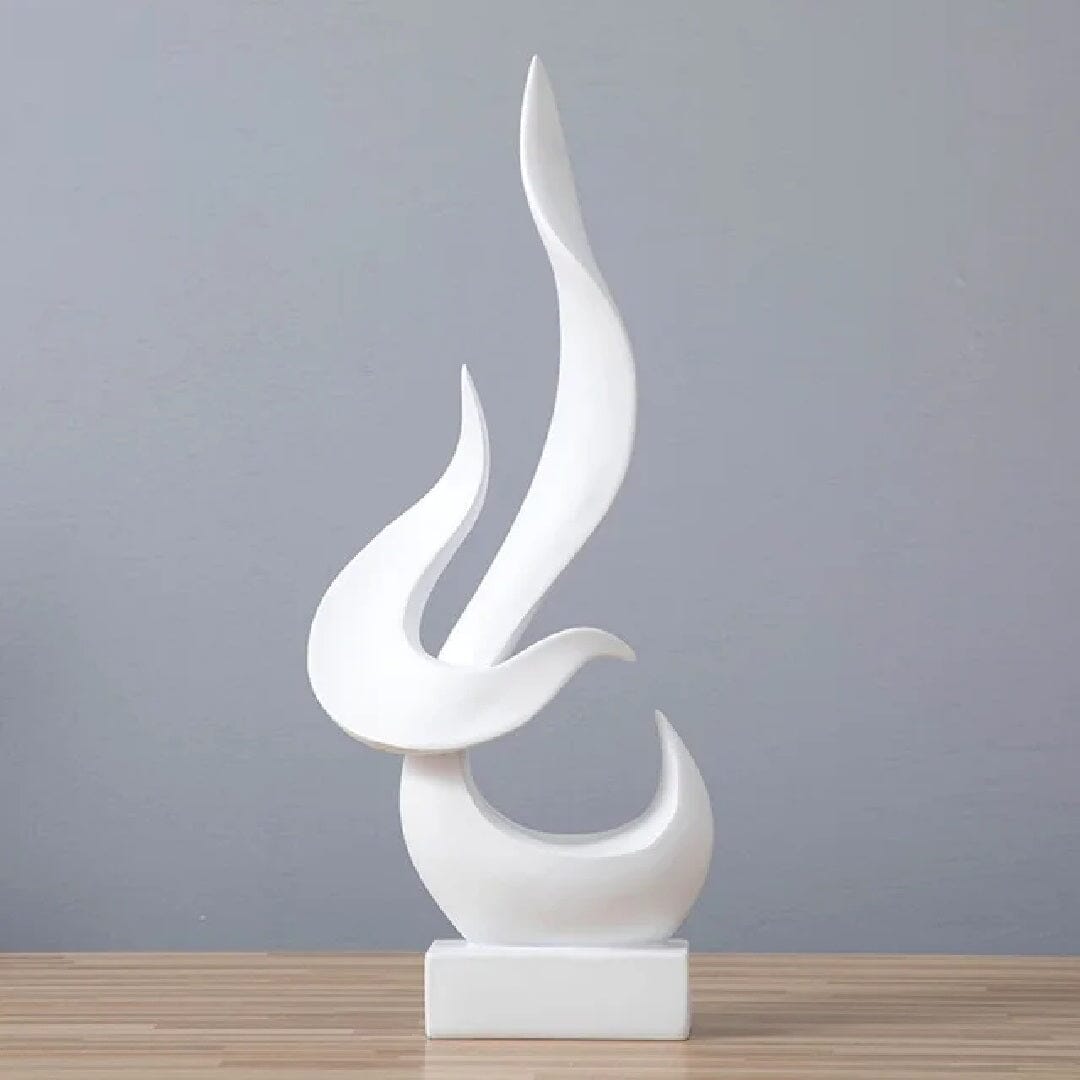 Escultura Abstrata Art Flame Decor