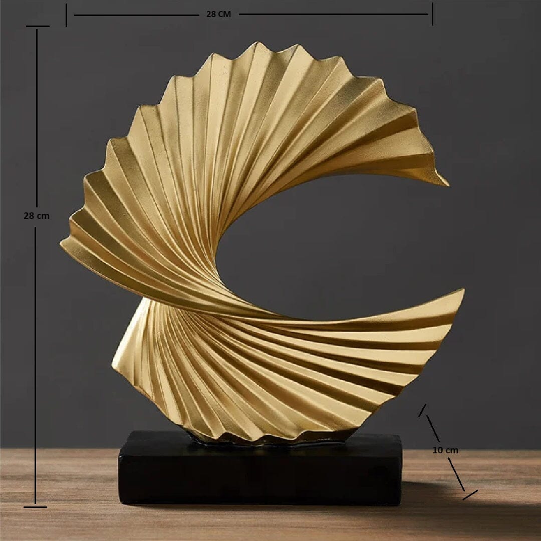 Escultura Abstrata Minimalista Luxus em Resina