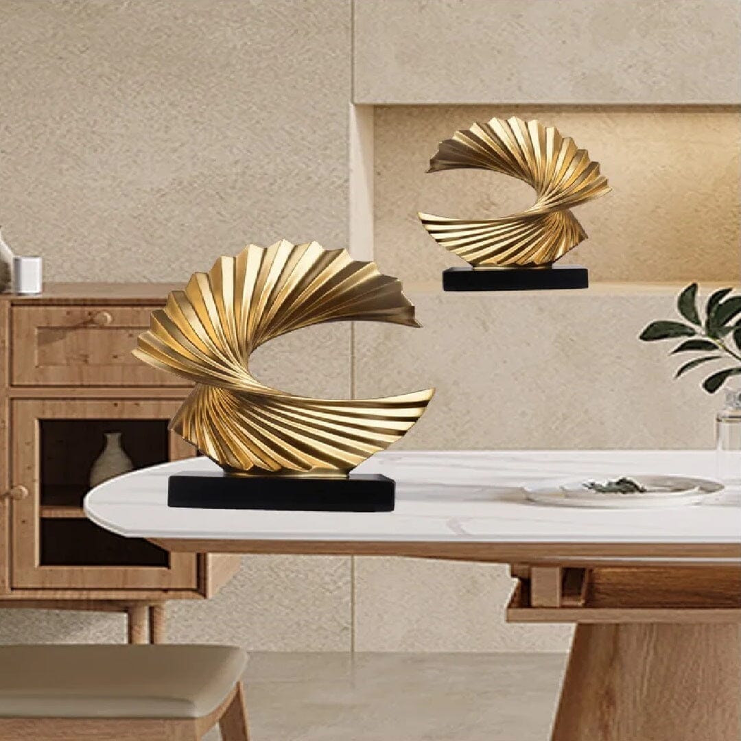 Escultura Abstrata Minimalista Luxus em Resina