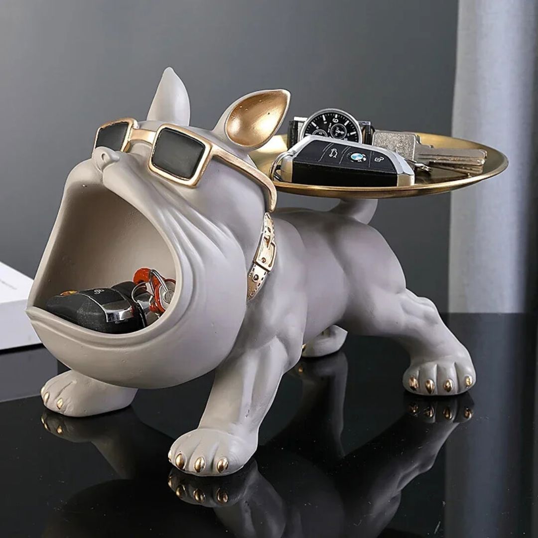Escultura Aparador Bulldog Francês Decor Cool (Suporte Duplo) - Decors