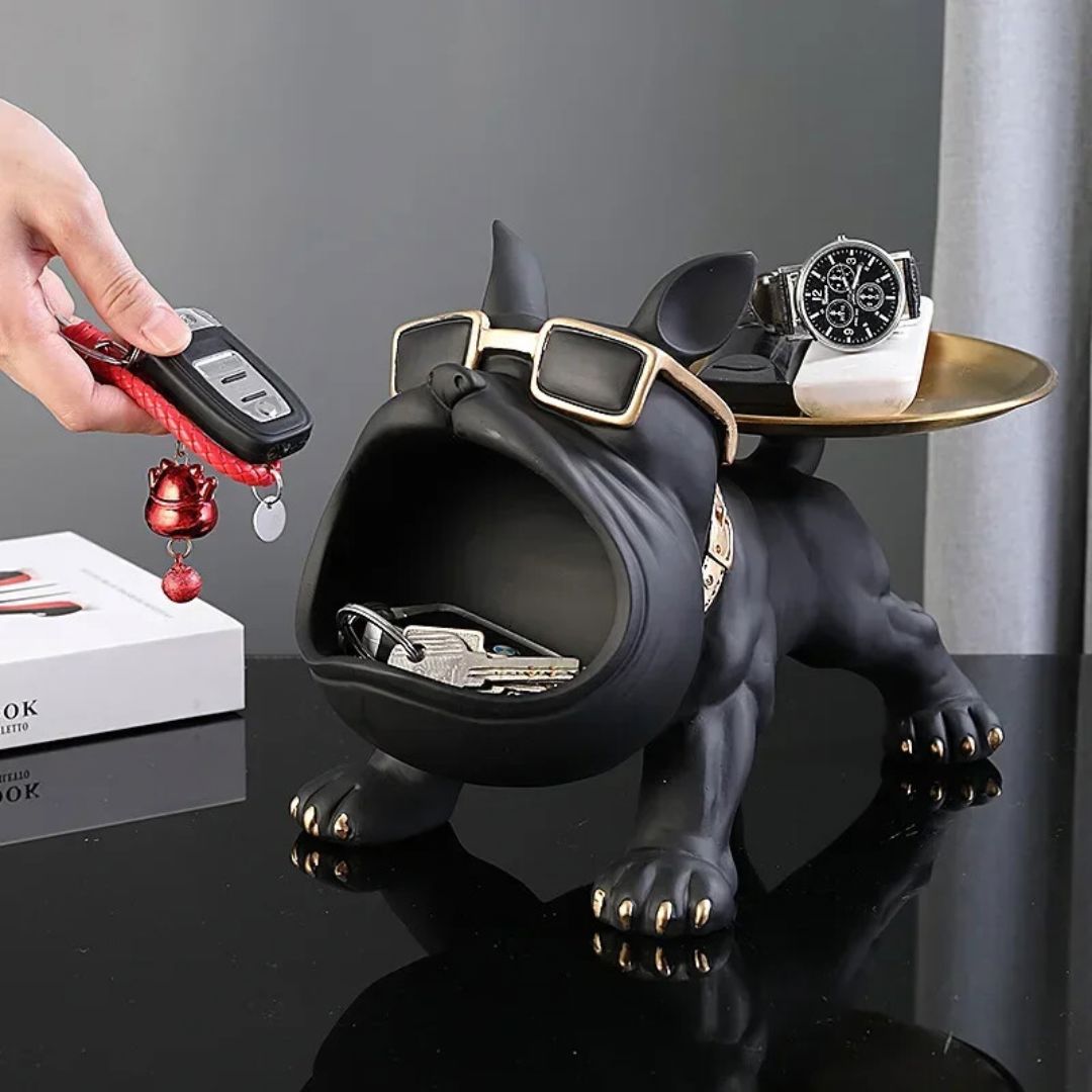 Escultura Aparador Bulldog Francês Decor Cool (Suporte Duplo) - Decors