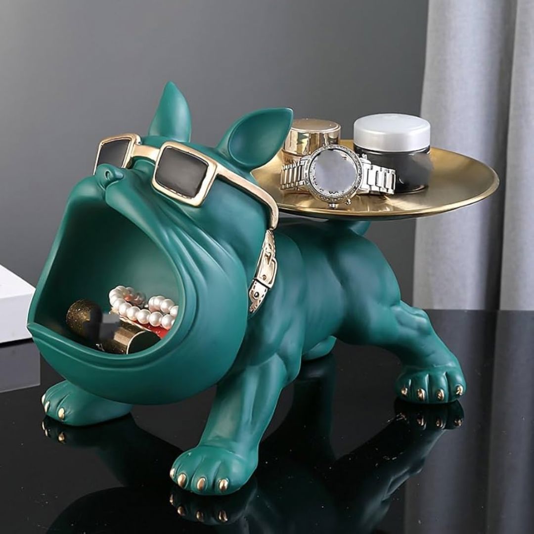 Escultura Aparador Bulldog Francês Decor Cool (Suporte Duplo) - Decors