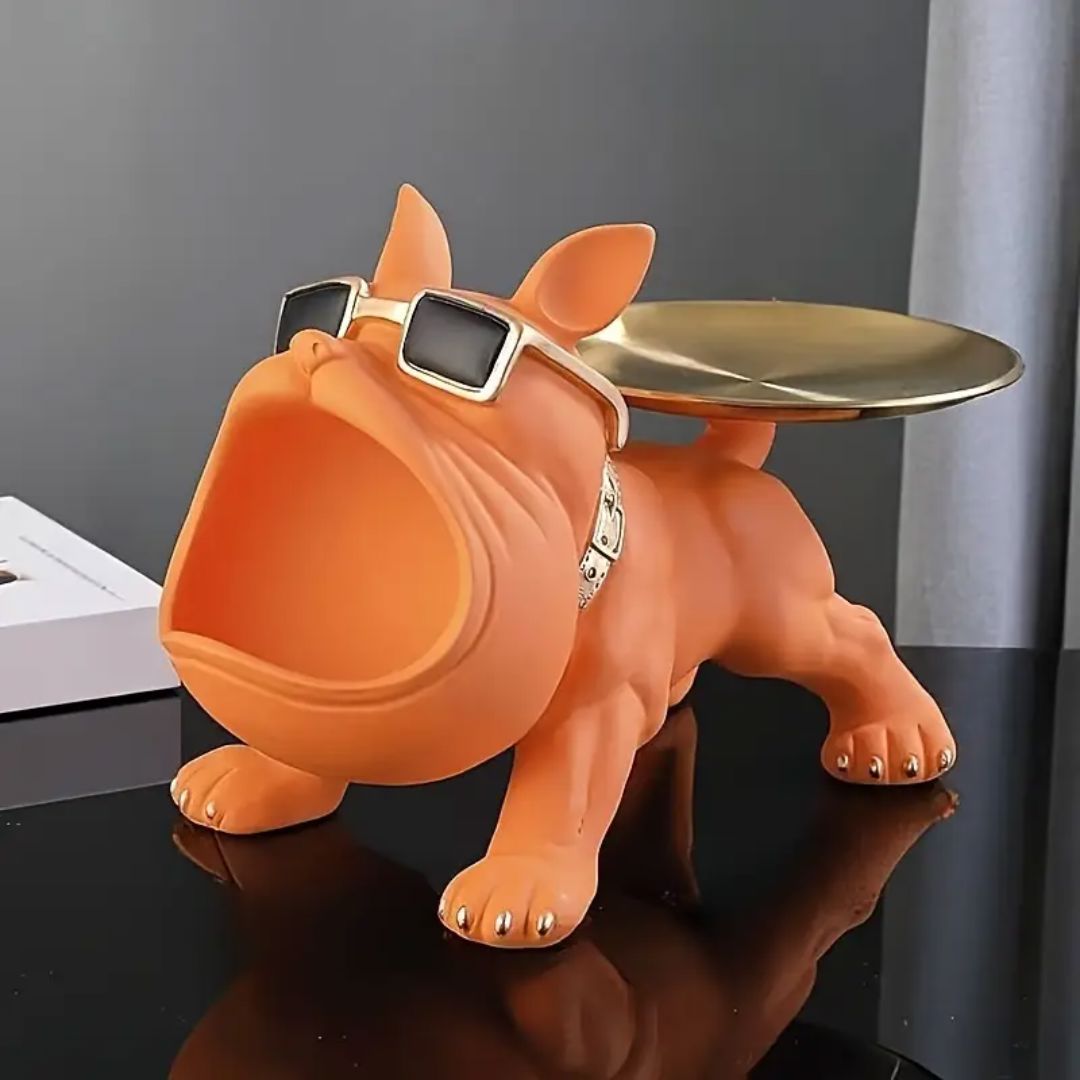 Escultura Aparador Bulldog Francês Decor Cool (Suporte Duplo) - Decors