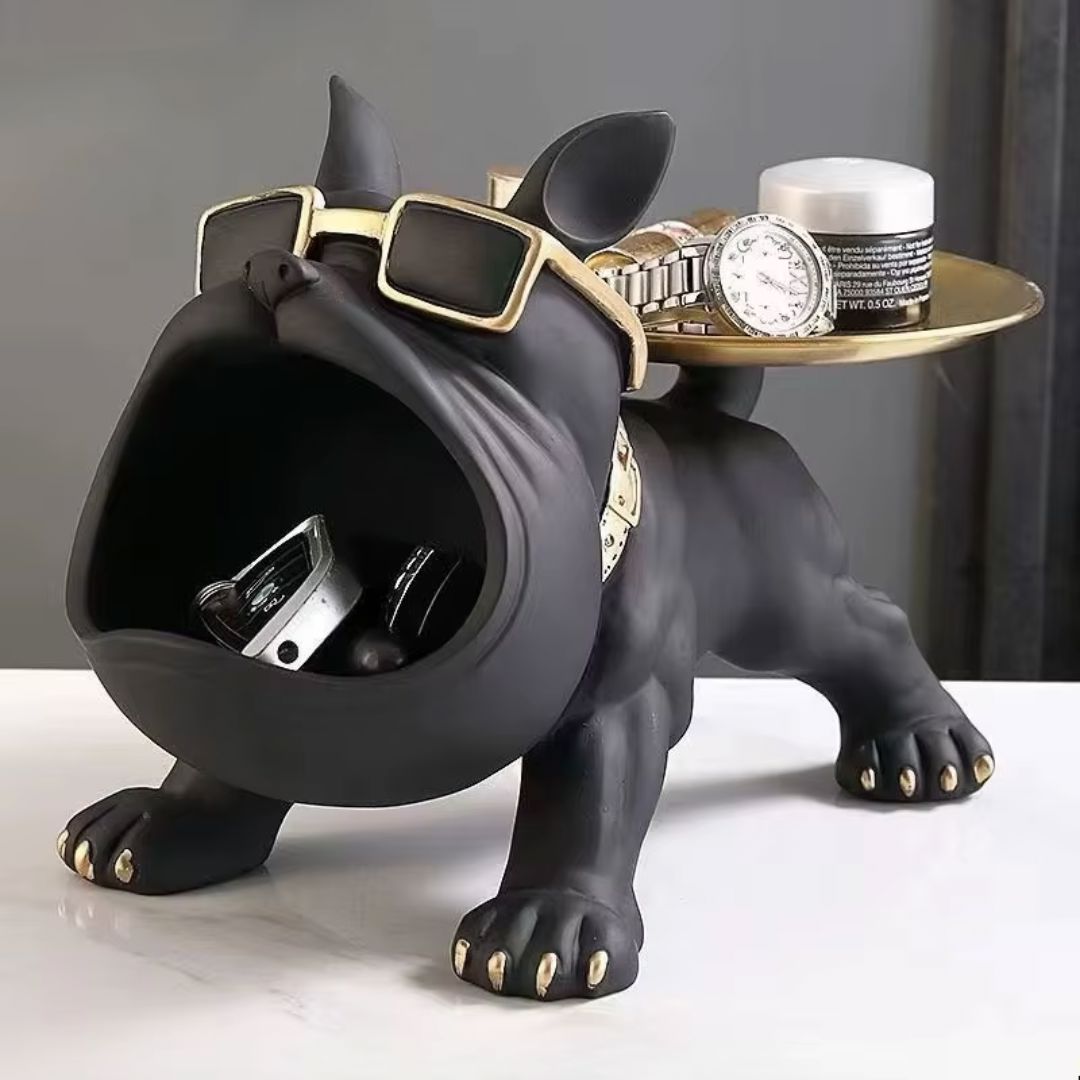 Escultura Aparador Bulldog Francês Decor Cool (Suporte Duplo) - Decors