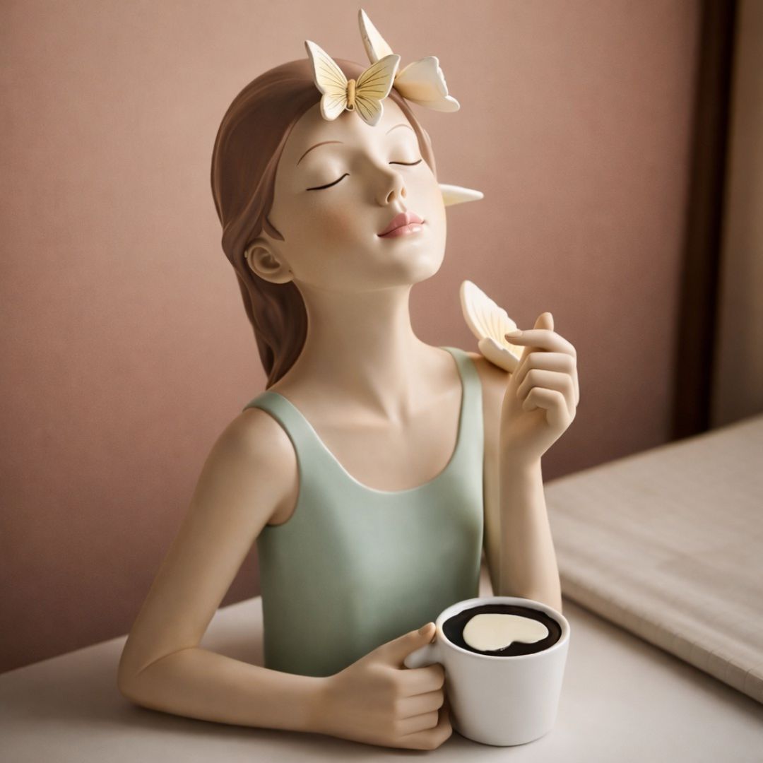 Escultura Bella Butterfly Café (27x20cm) - Decors