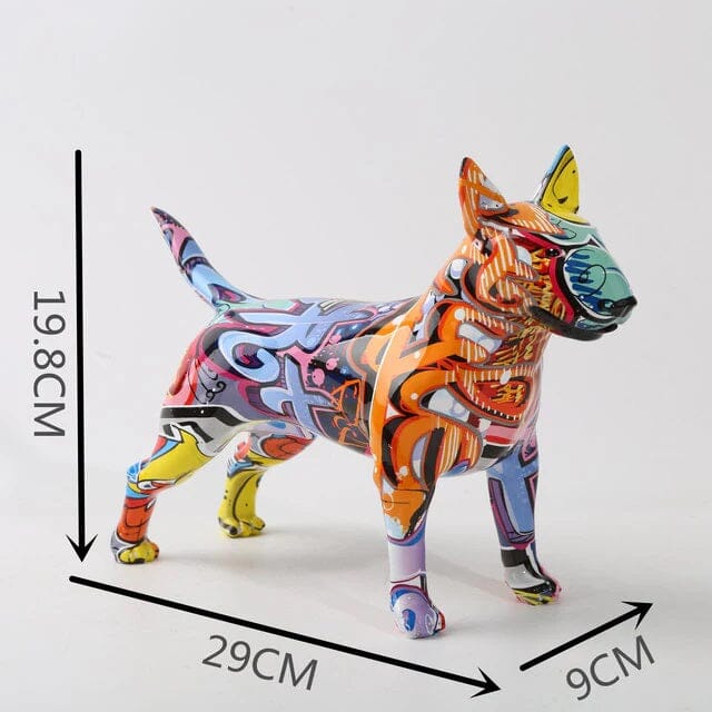 Escultura Bull Terrier Grafite Street & Colors - Decors