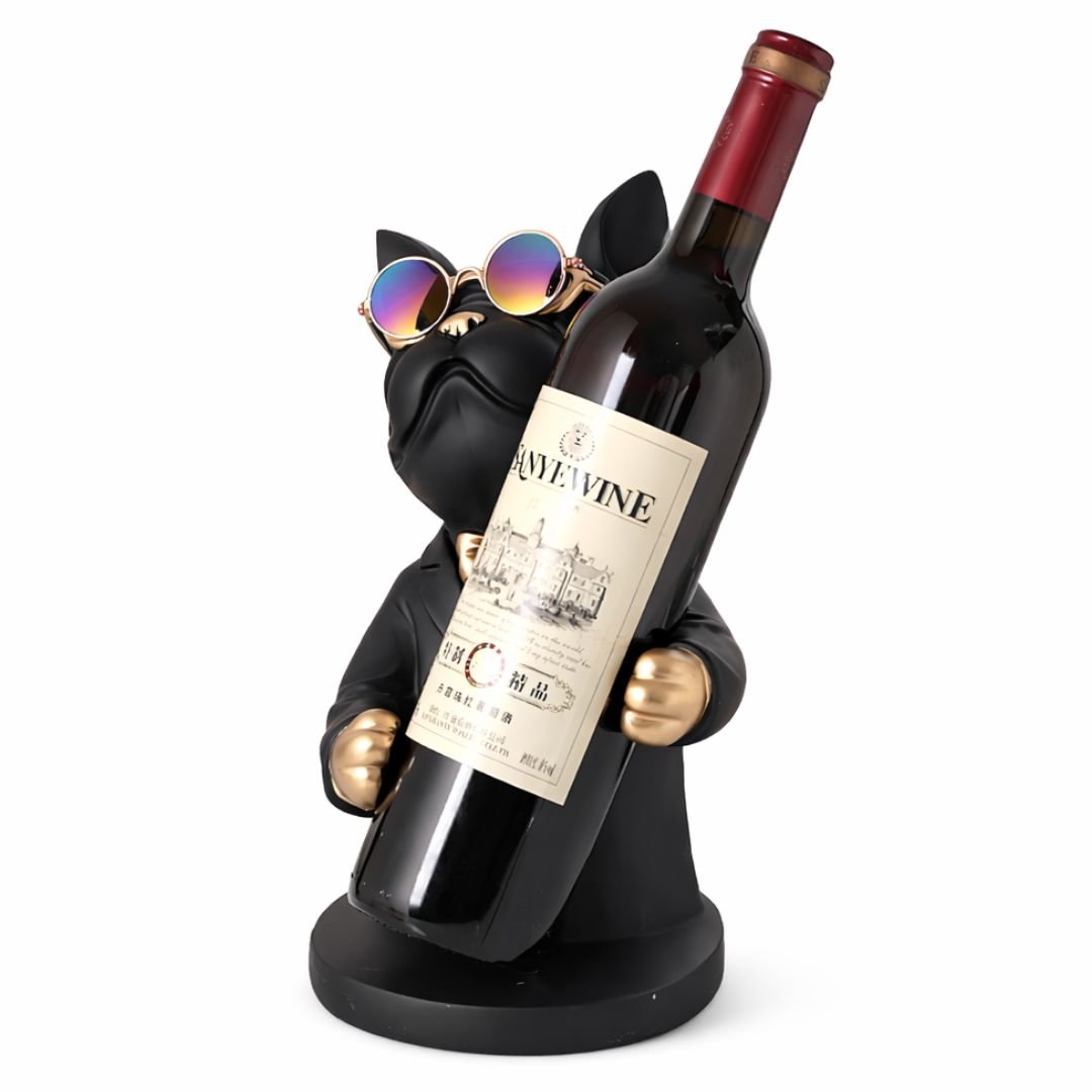 Escultura Bulldog Francês Porta Vinho - Decors
