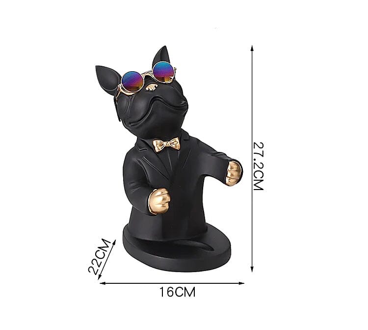 Escultura Bulldog Francês Porta Vinho - Decors