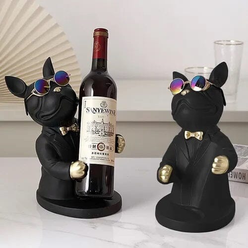 Escultura Bulldog Francês Porta Vinho - Decors