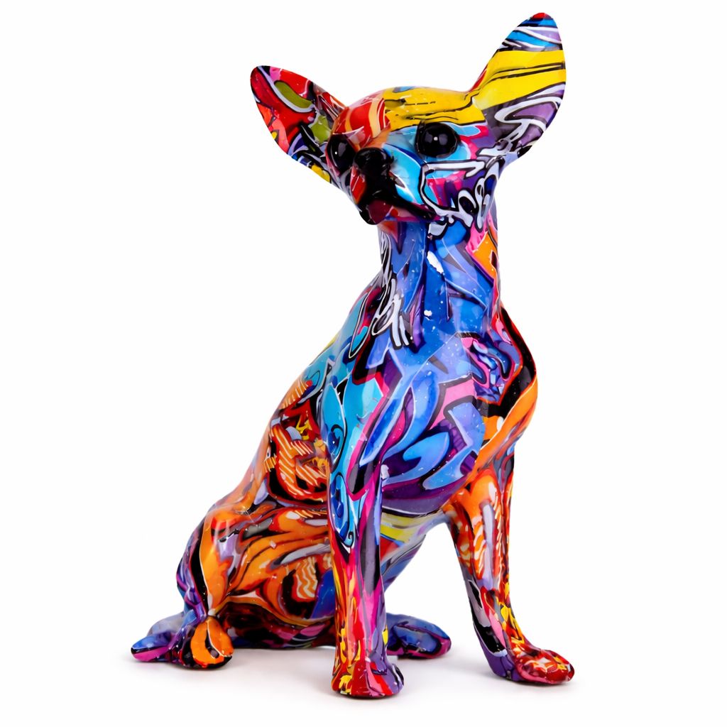 Escultura Chihuahua Grafite Street & Colors