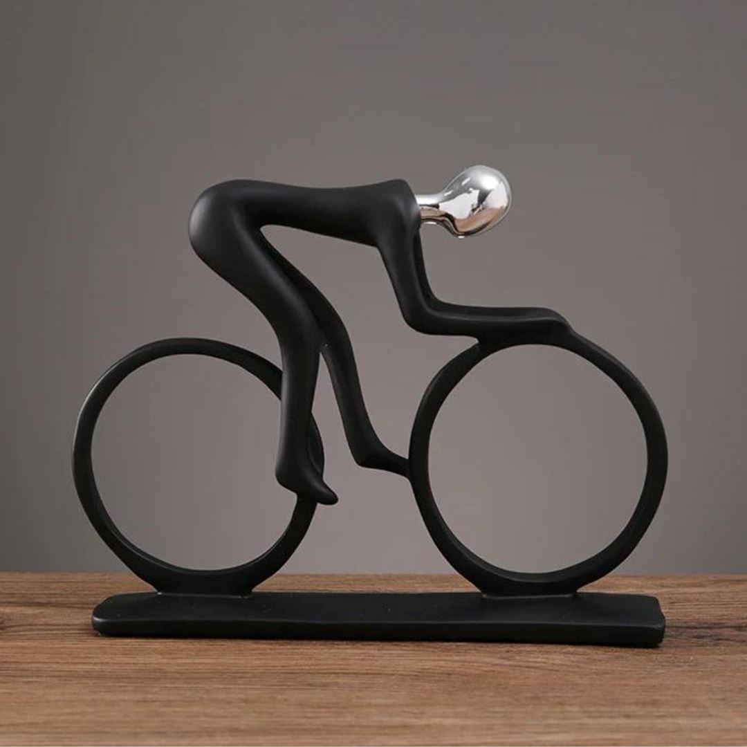Escultura Contemporânea Abstrata Ciclista - Decors
