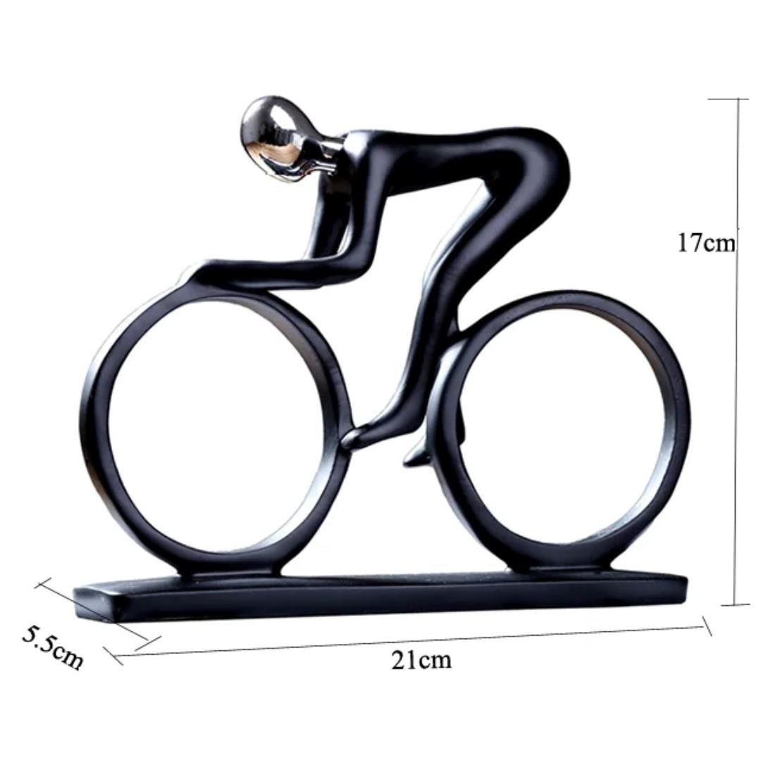 Escultura Contemporânea Abstrata Ciclista - Decors