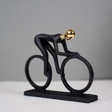 Escultura Contemporânea Abstrata Ciclista - Decors