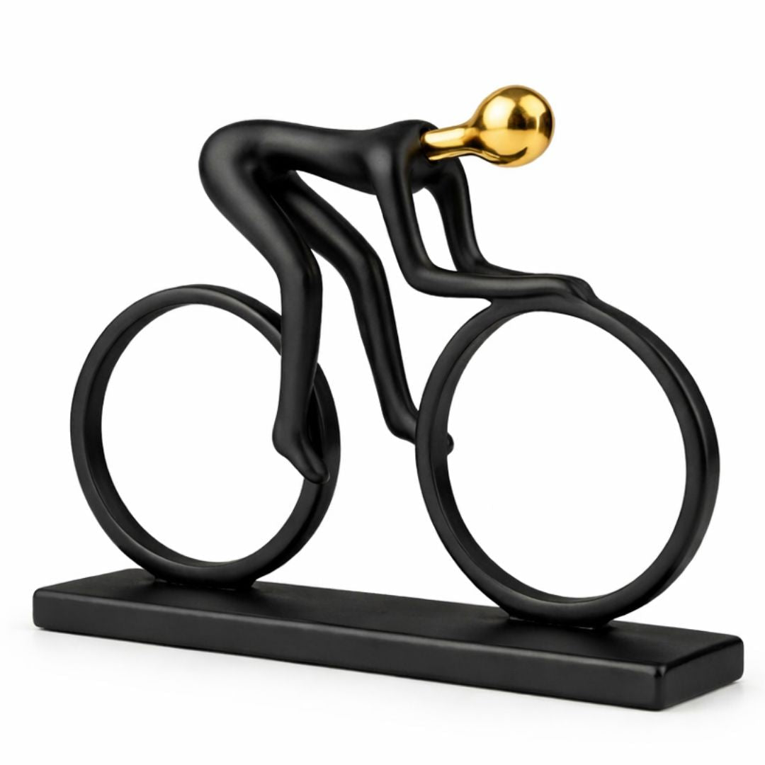 Escultura Contemporânea Abstrata Ciclista - Decors