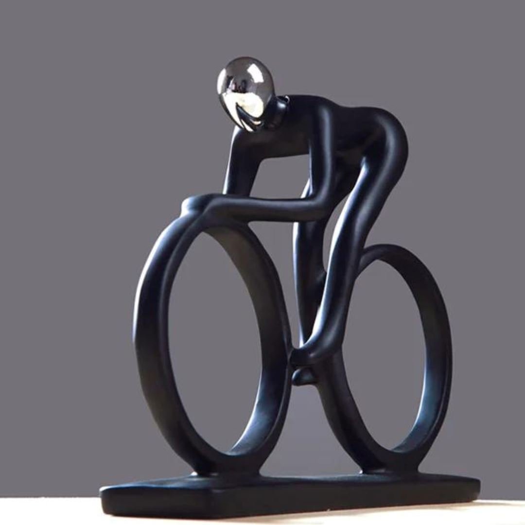 Escultura Contemporânea Abstrata Ciclista - Decors