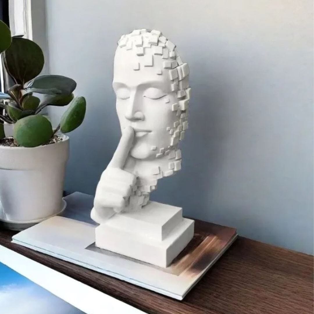 Escultura Contemporânea Pensador em Mosaico