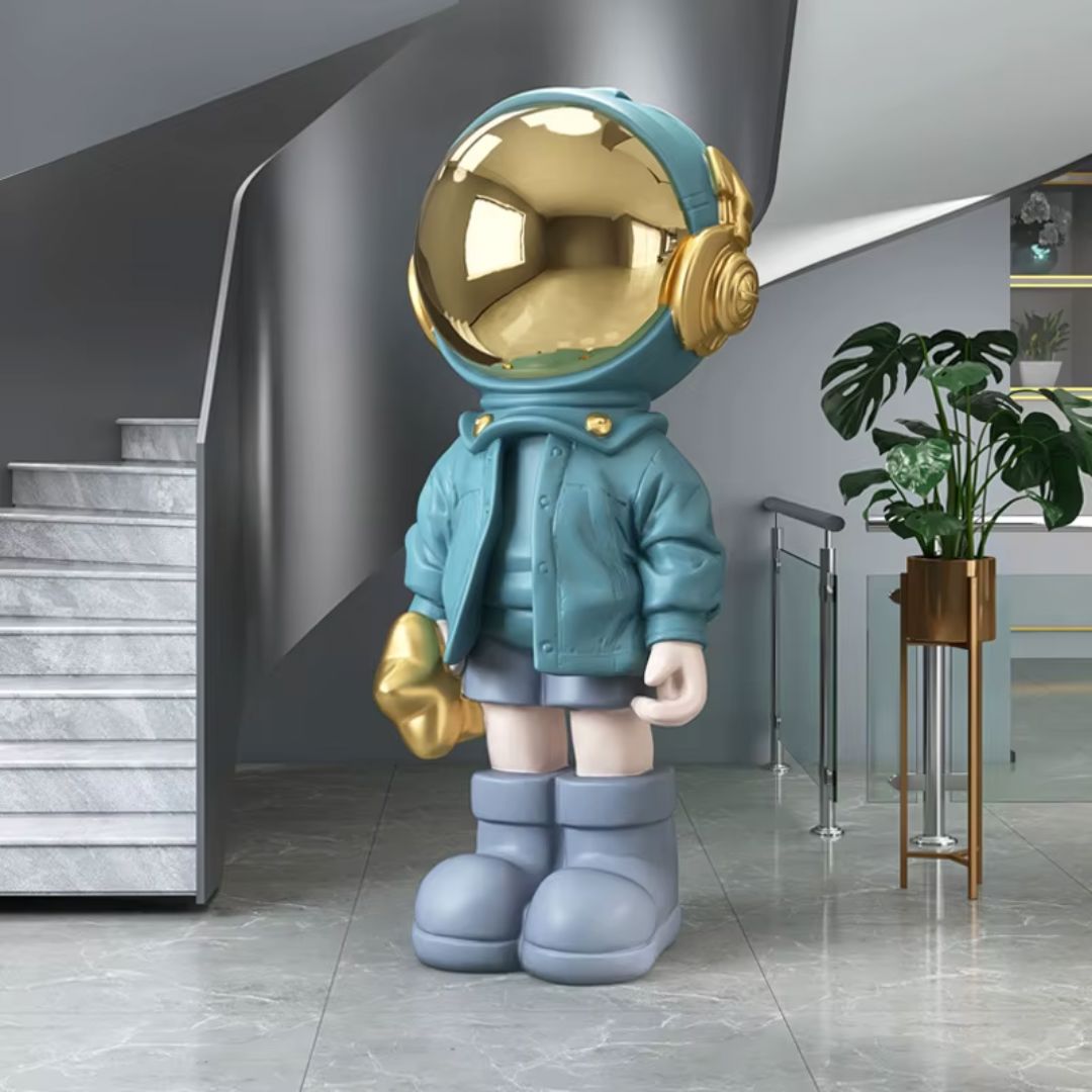 Escultura Criativa Astronauta Moderno 35cm - Decors