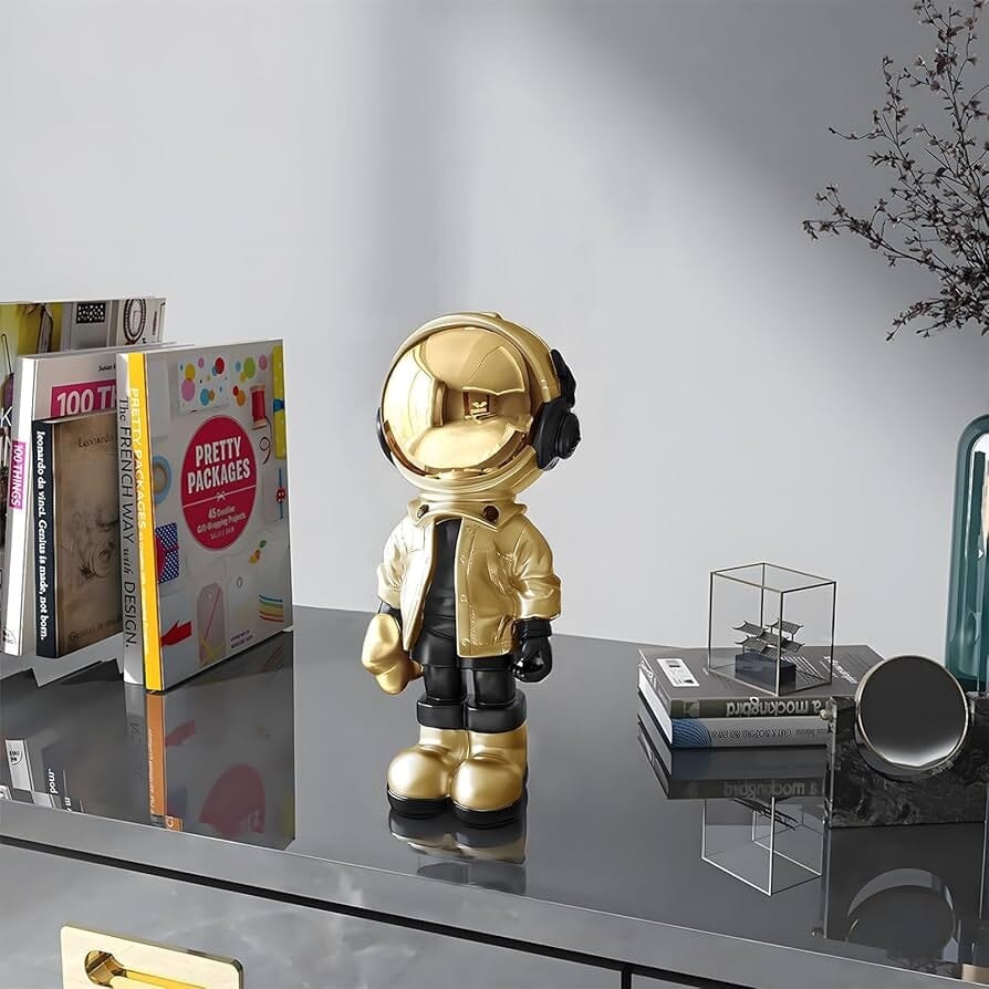 Escultura Criativa Astronauta Moderno 35cm - Decors