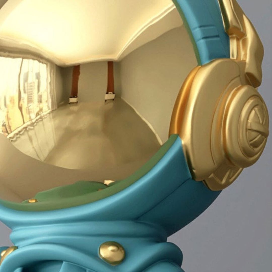 Escultura Criativa Astronauta Moderno 35cm - Decors