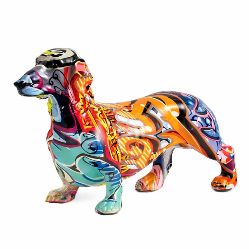 Escultura Dachshund Grafite Street & Colors - Decors