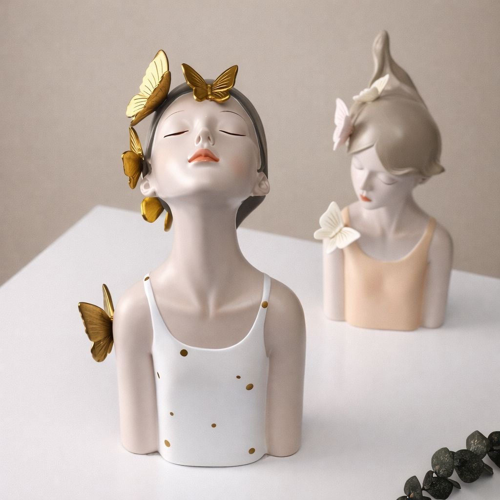Escultura de Boneca Bella Butterfly em Poás (Edição Limitada) - Decors