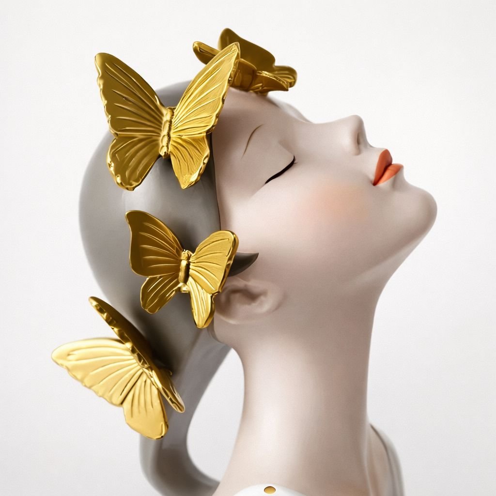 Escultura de Boneca Bella Butterfly em Poás (Edição Limitada) - Decors