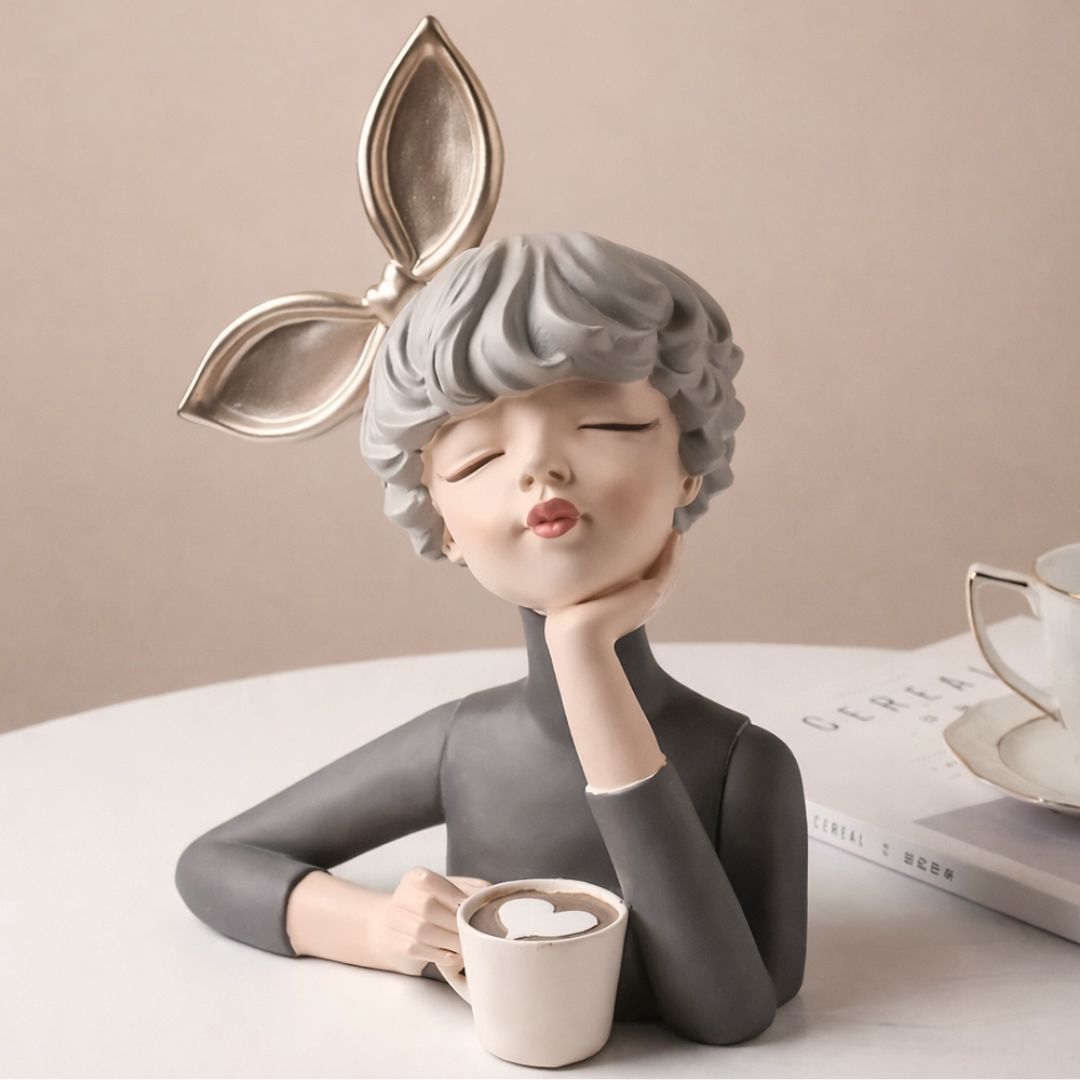 Escultura de Boneca Milly Café - Decors
