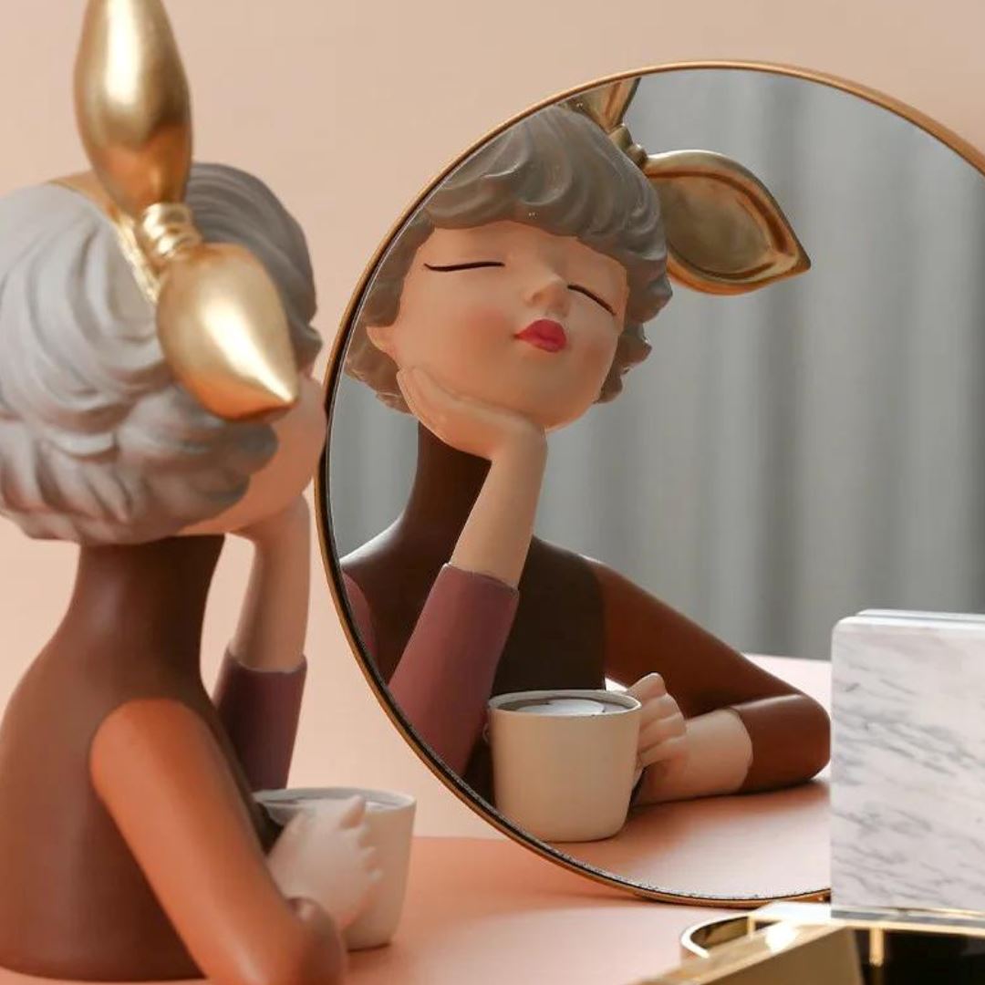 Escultura de Boneca Milly Café - Decors