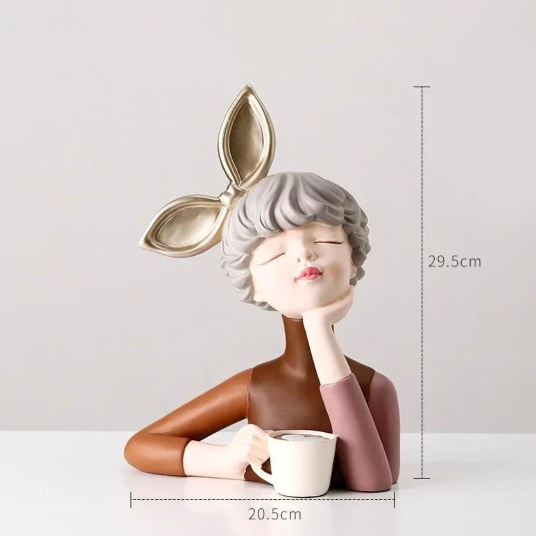 Escultura de Boneca Milly Café - Decors