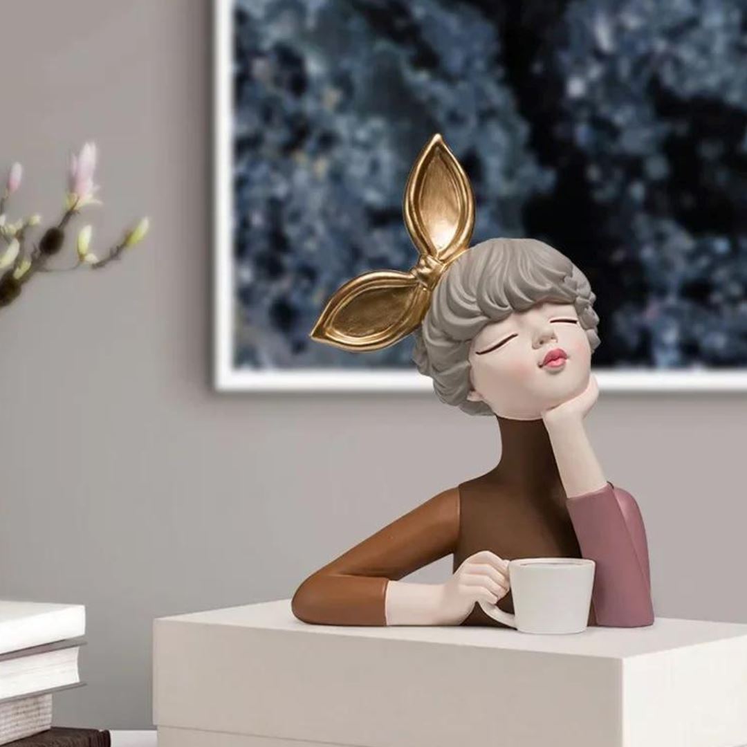 Escultura de Boneca Milly Café - Decors