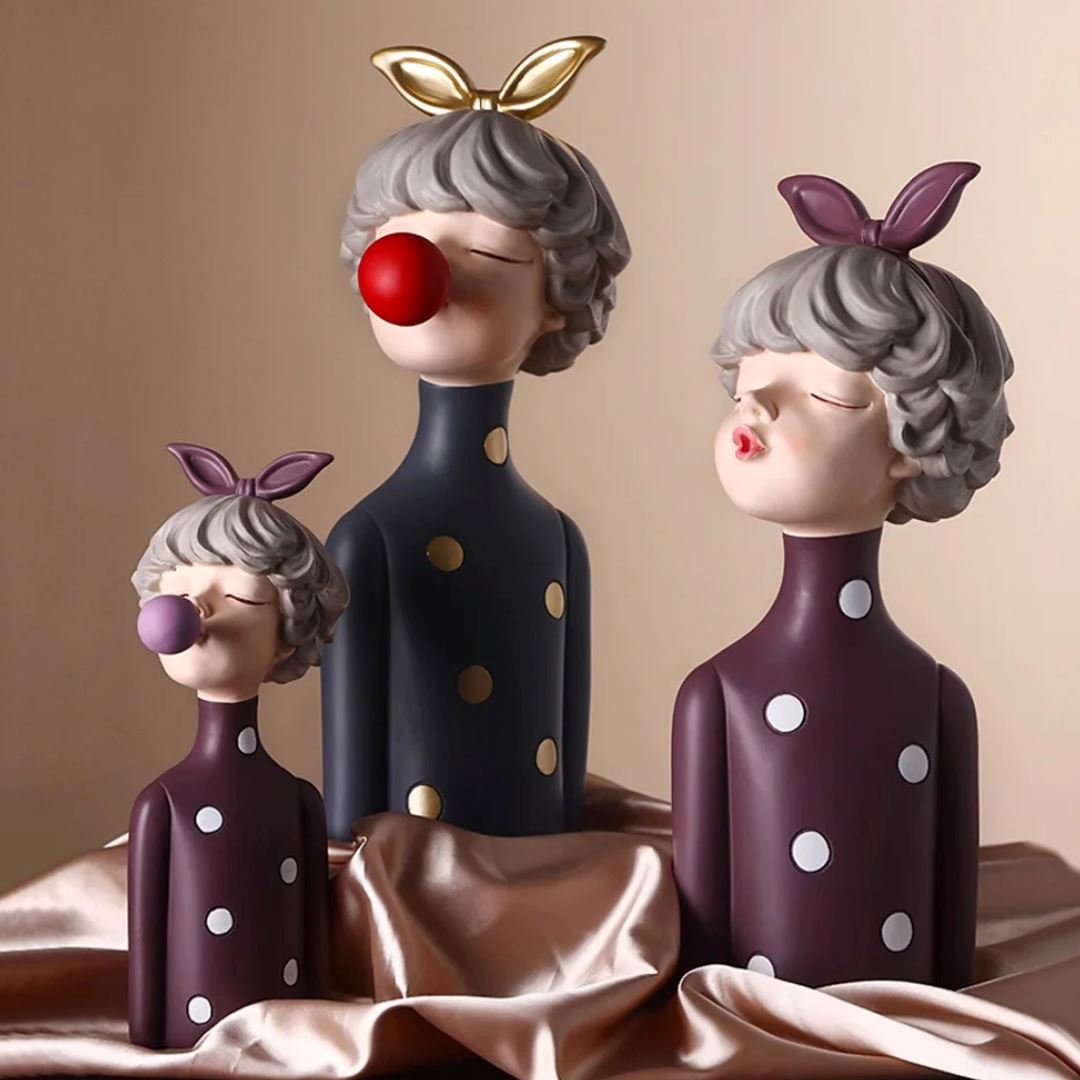 Escultura de Boneca Milly Chiclete - Decors