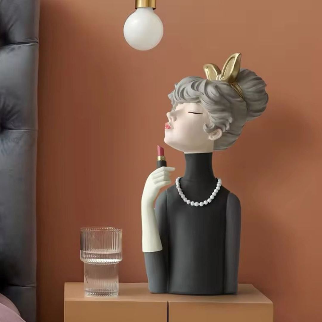 Escultura de Boneca Milly Lips (32x11cm) - Decors