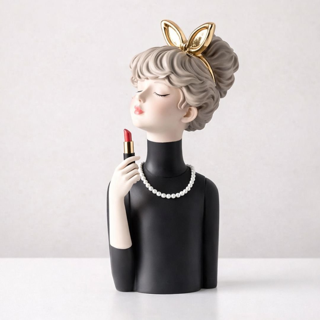 Escultura de Boneca Milly Lips (32x11cm) - Decors